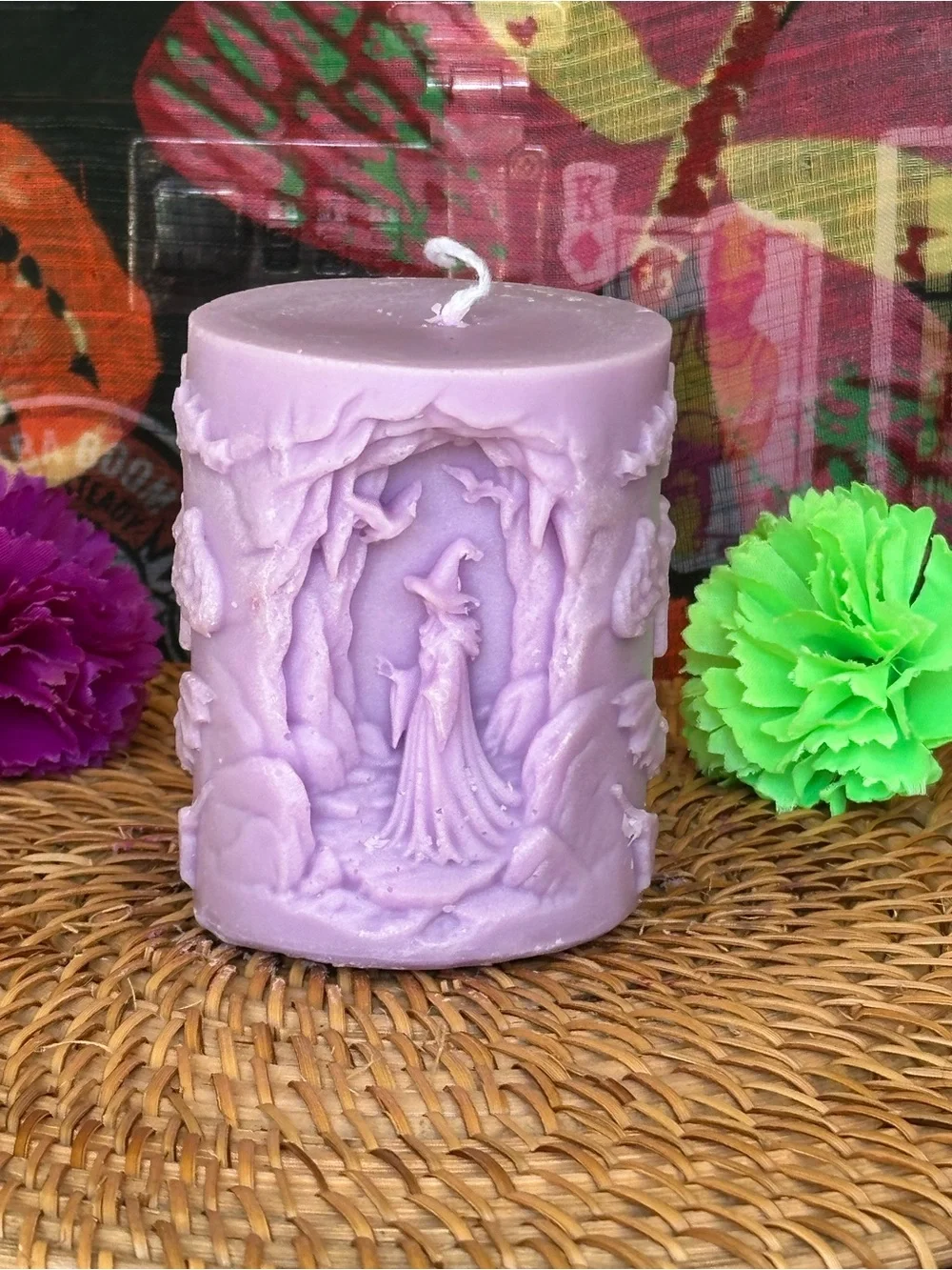 Lavender Witch in the Woods Pillar Candle